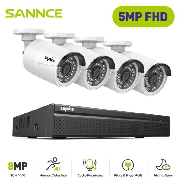 SANNCE 5MP POE Surveillance System